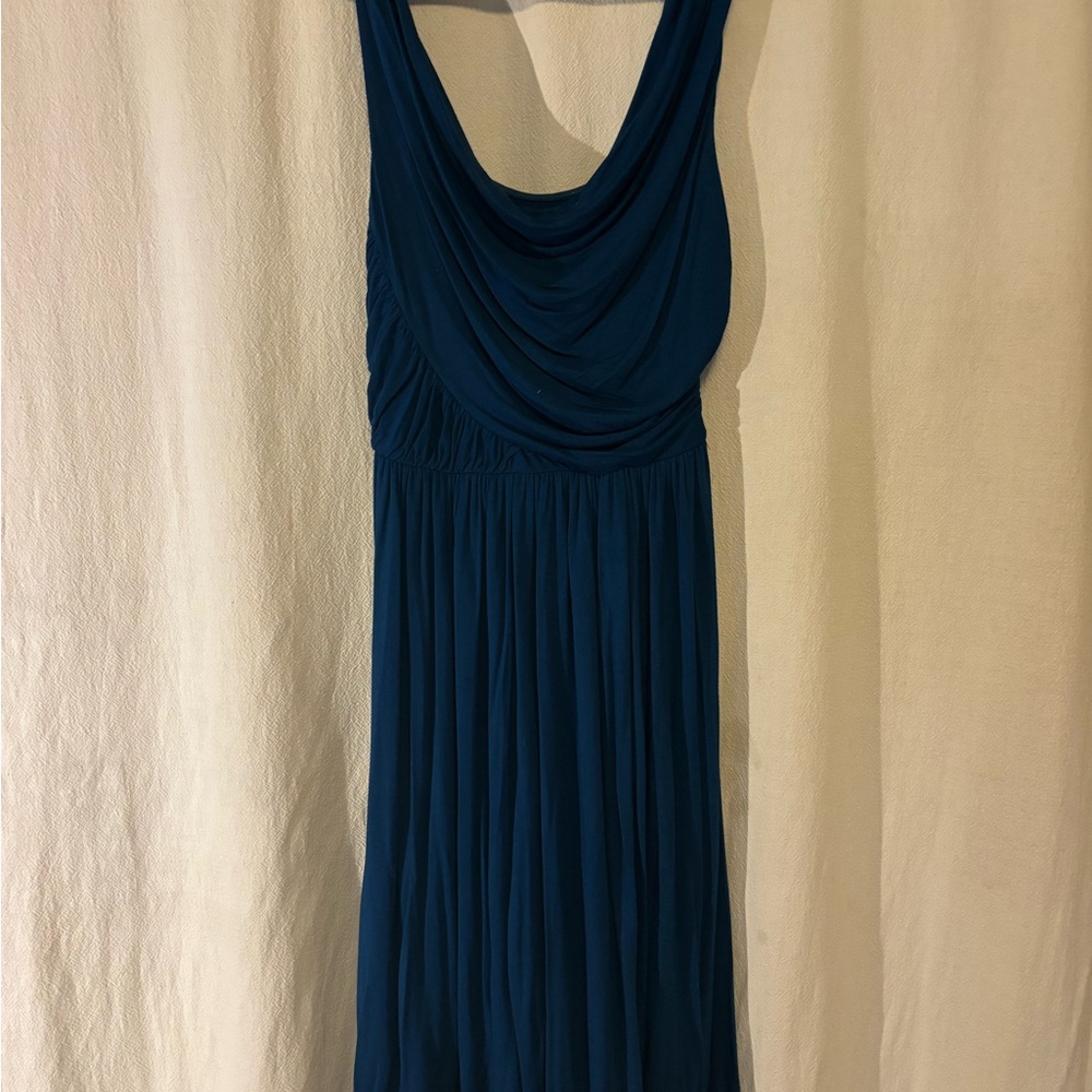 Elegant Blue Sleeveless Dress